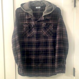 Columbia Four Pocket Hooded Flannel Shirt